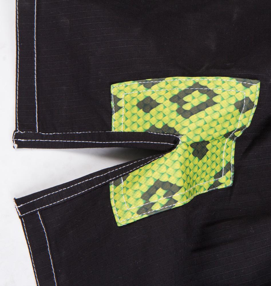 Fighter BJJ Kimono Reisstroh - schwarz