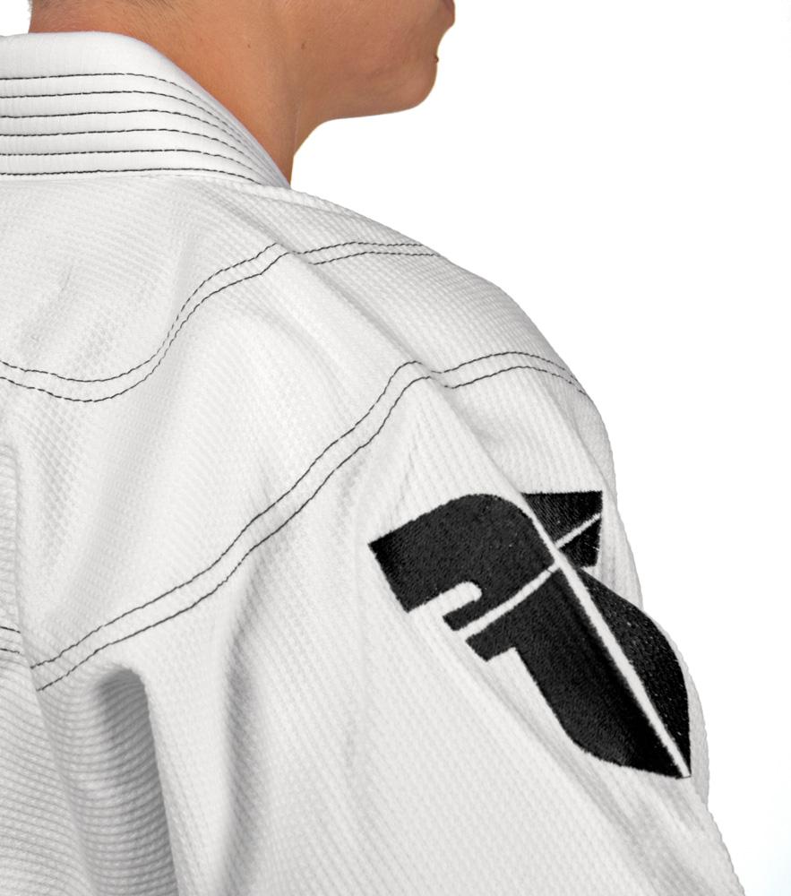 Fighter BJJ Kimono Reisstroh - weiß
