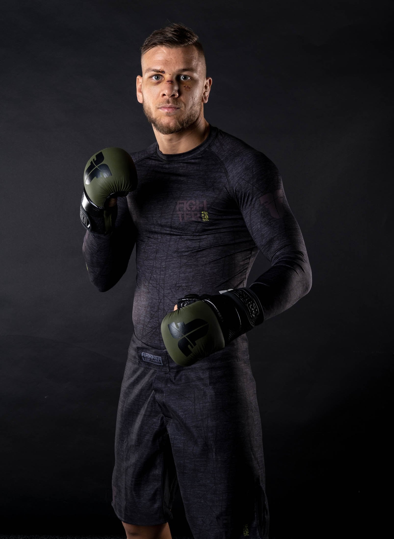 Rashguard Fighter - Life is a Fight - grau