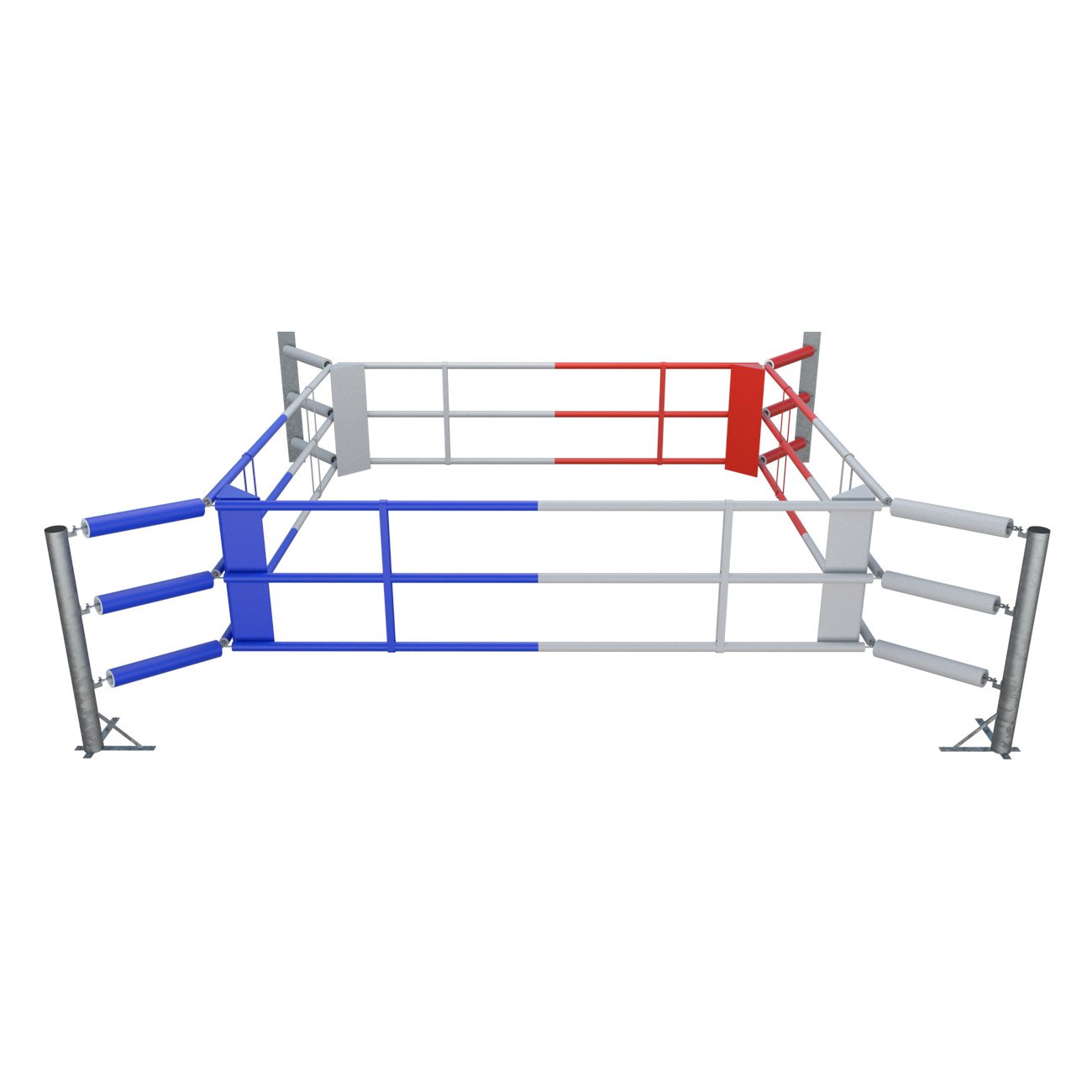 Bodenboxring Fighter Wall II mit 3 Seilen