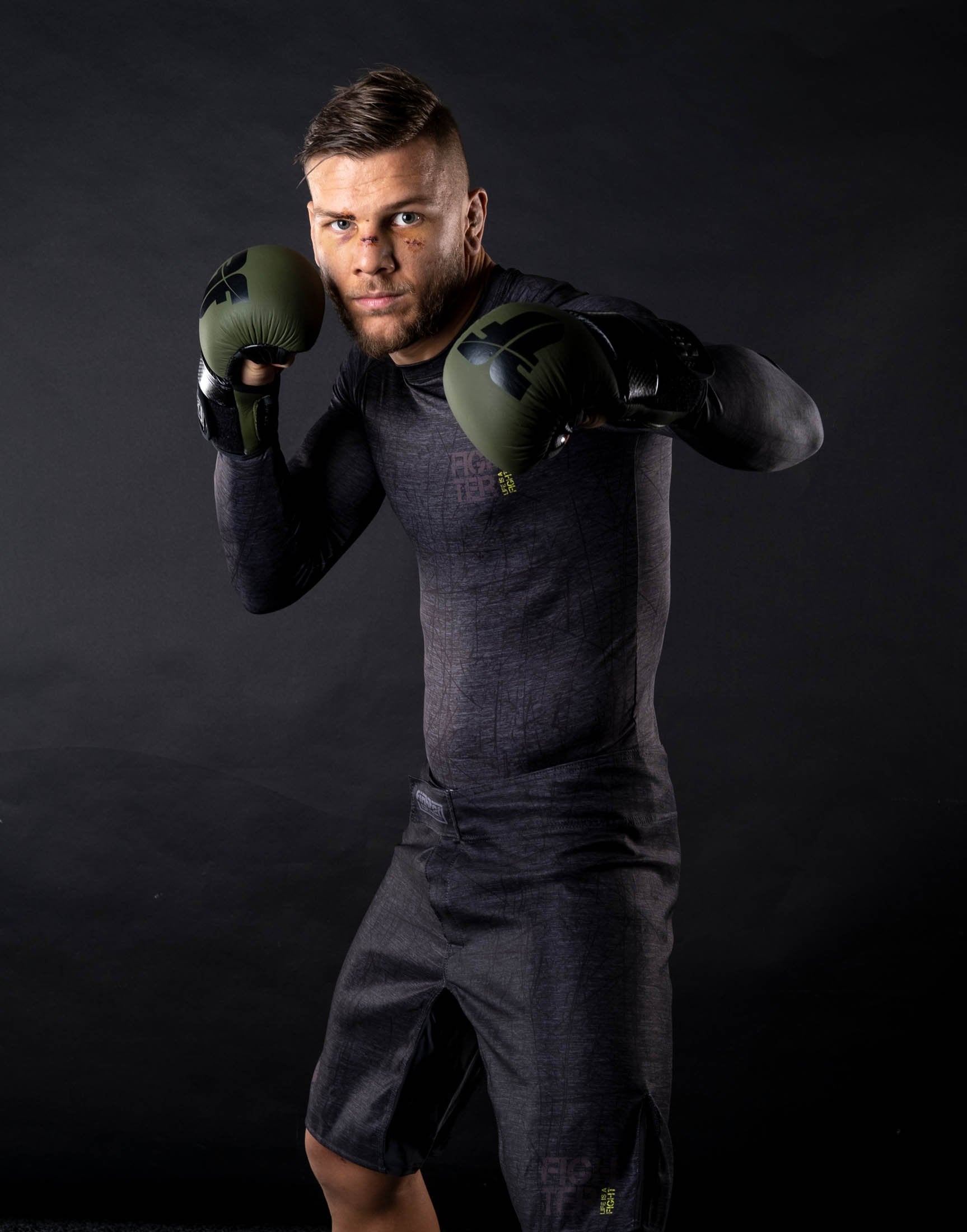 Rashguard Fighter - Life is a Fight - grau