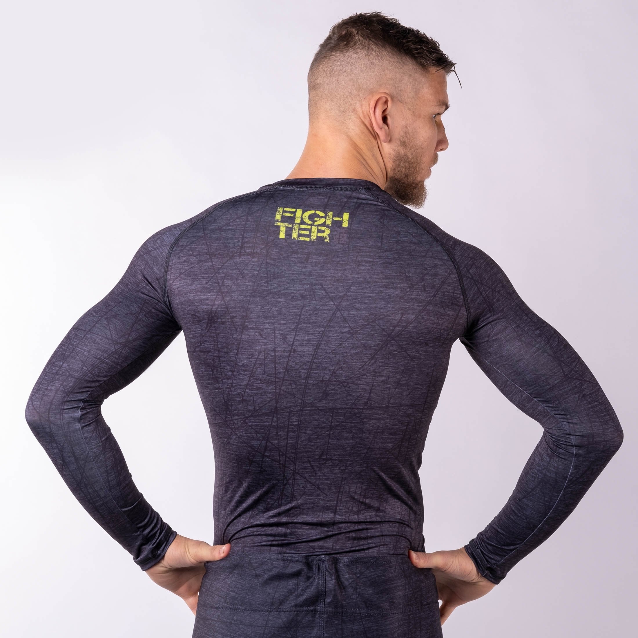Rashguard Fighter - Life is a Fight - grau
