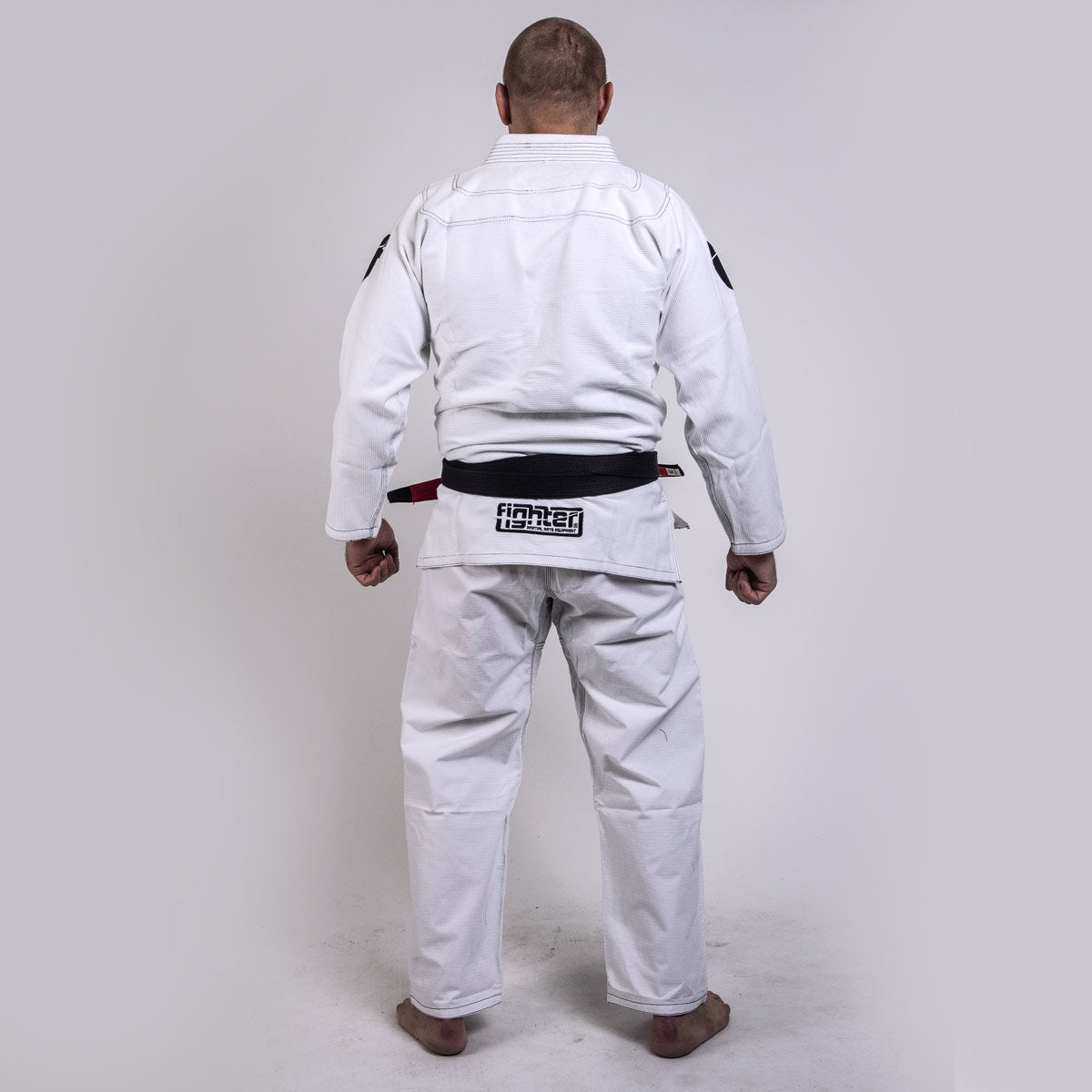 Fighter BJJ Kimono Reisstroh - weiß