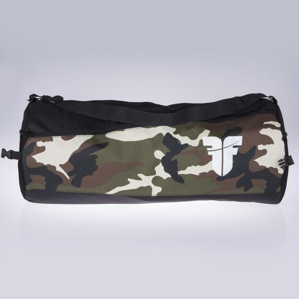 Fighter Runde Umhängetasche - schwarz/camo