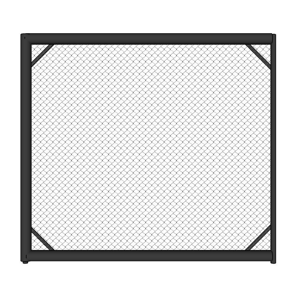 MMA Cage Pannel mit linker Seitenpolsterung
