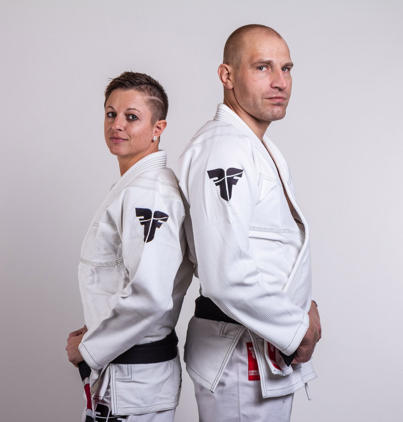 Fighter BJJ Kimono Reisstroh - weiß