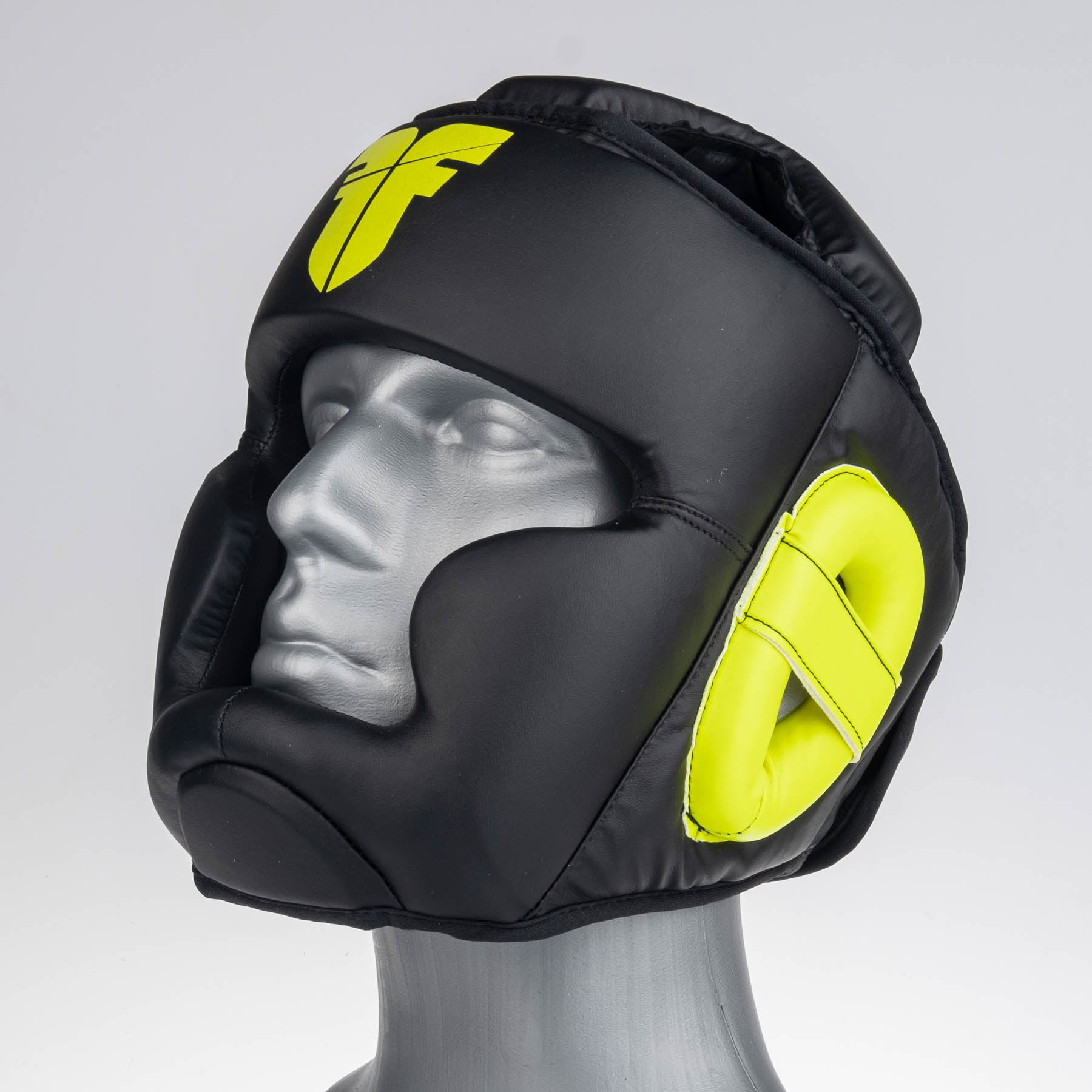 Kopfschutz Fighter Sparring - schwarz/neongelb